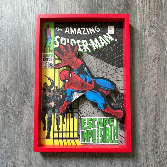 Marvel Spider-Man Home Decor Wall Hanging Art 3D Box - Picture 1 of 5
